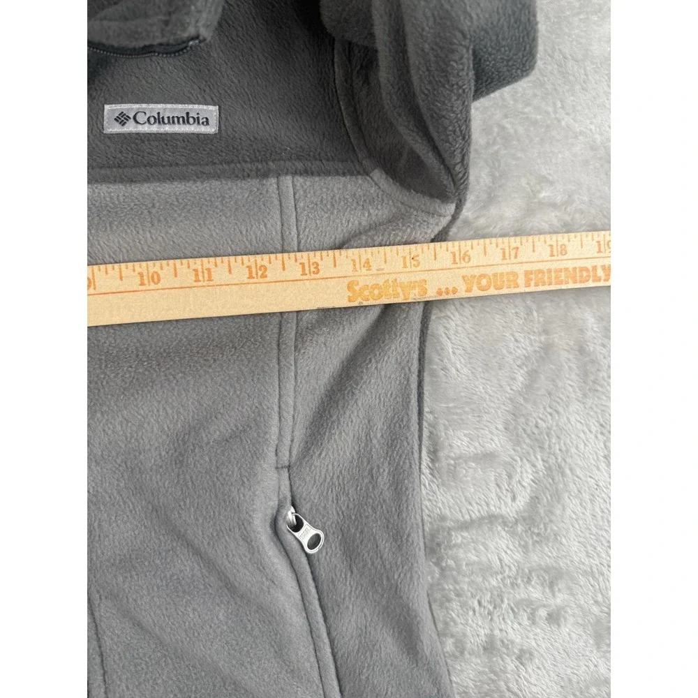 Columbia Youth XS 6-7 Full Zip Fleece Jacket Gray Colorblock Outdoor Kids